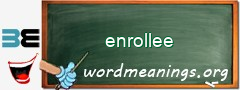 WordMeaning blackboard for enrollee